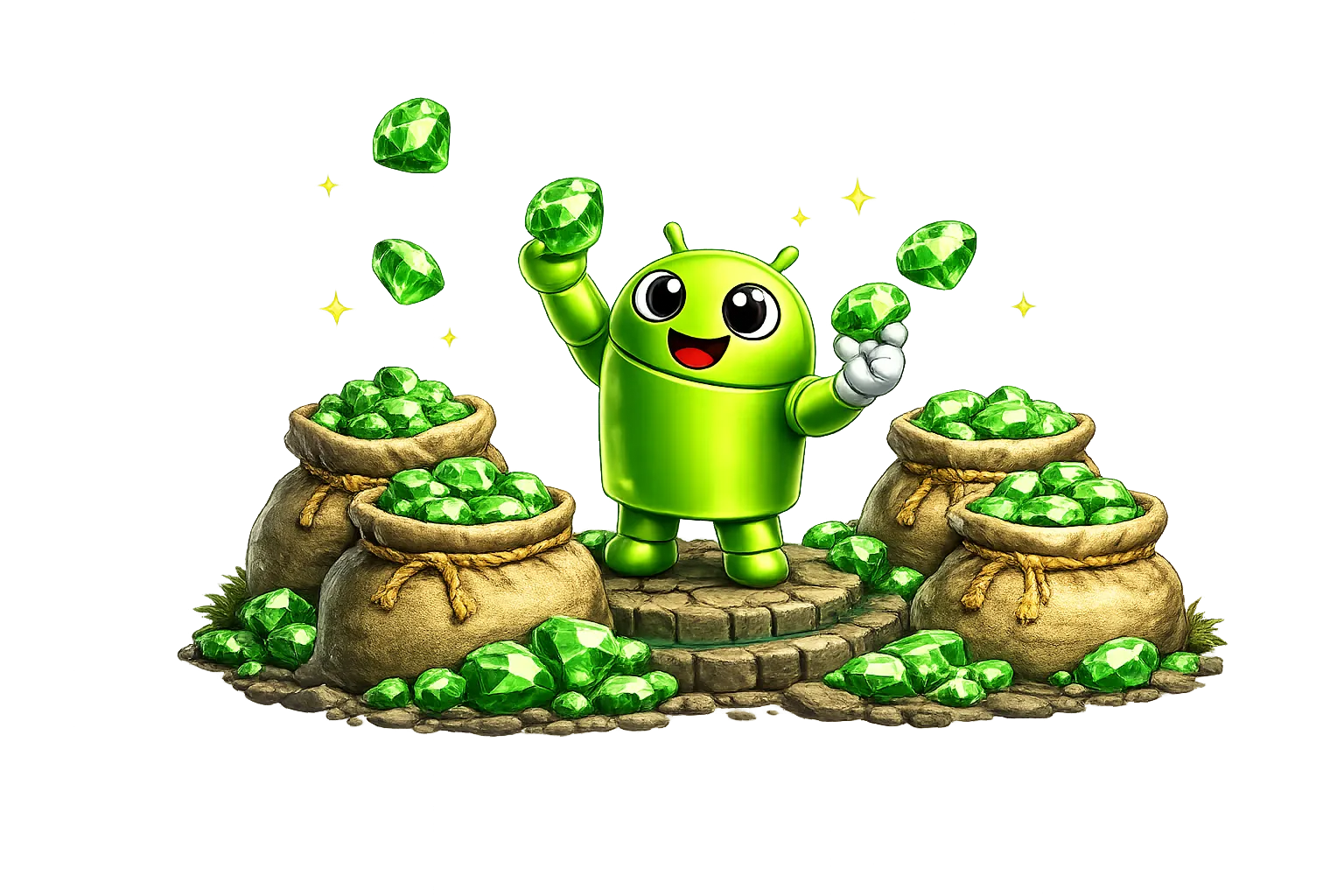 Android pietre verdi